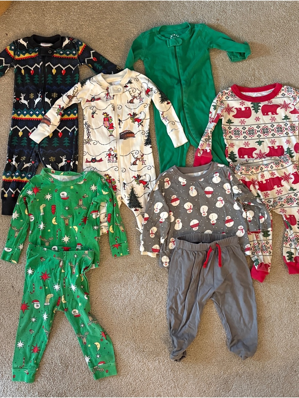 Christmas Pajama bundle 6-12 month